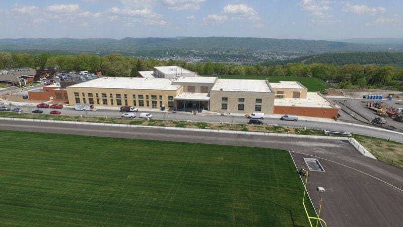 Aerial shot from Football Field